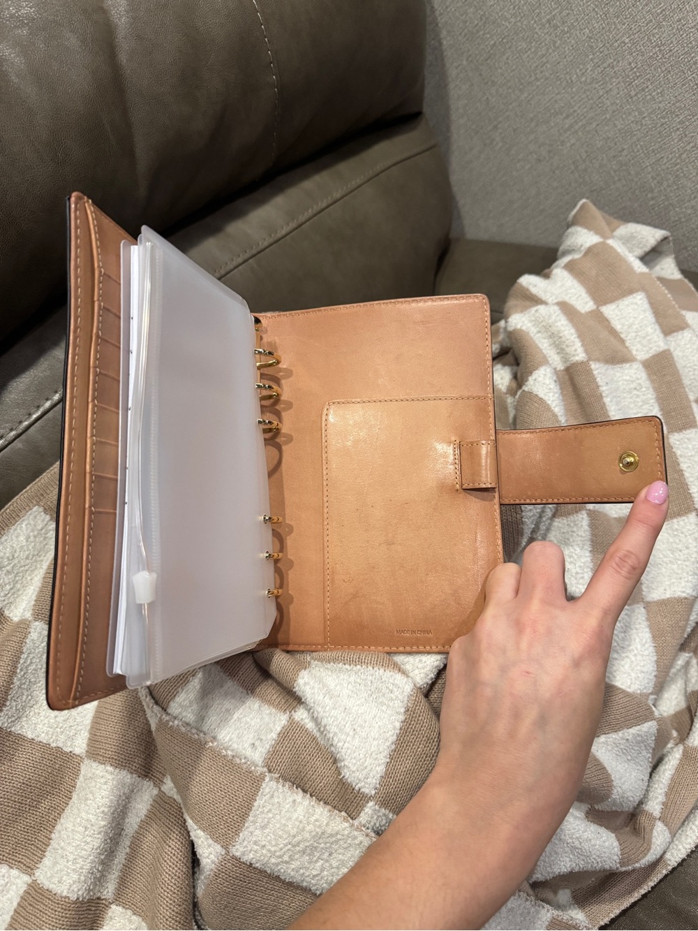 kate spade Black Leather Snap Planner Cover - Picture 3 of 4